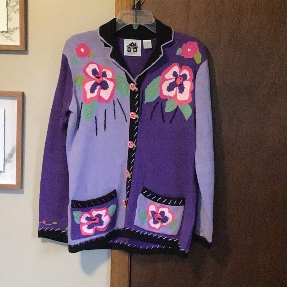 Storybook Knits pansy sweater